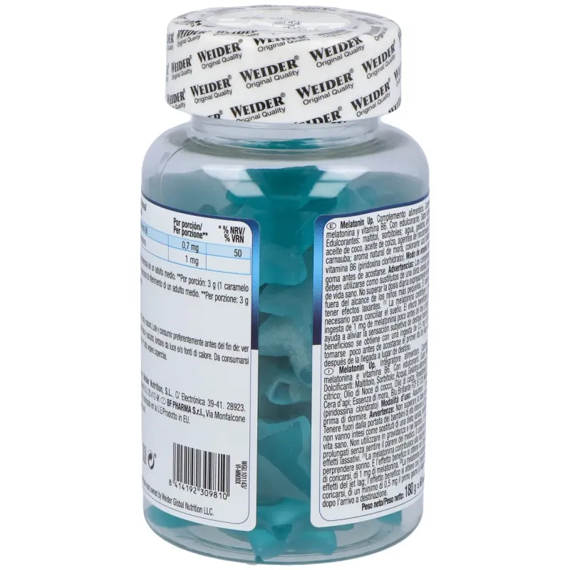 Weider Melatonina Up 60 gominolas | Farmacia Barata