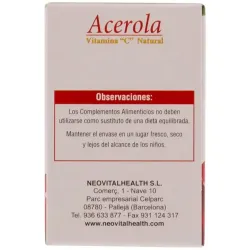 Neo Acerola Vitamina C 45 Cápsulas | Farmacia Barata Neo Acerola Vitamina C 45 Cápsulas | Farmacia Barata