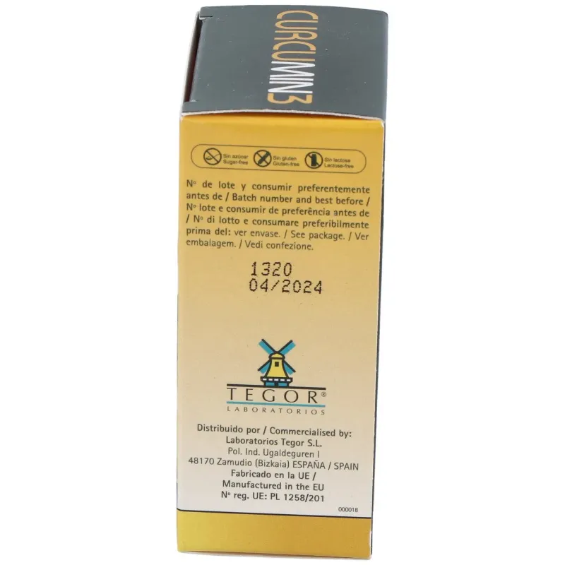Tegor Curcumin 3, 30 Comprimidos | Farmacia Barata