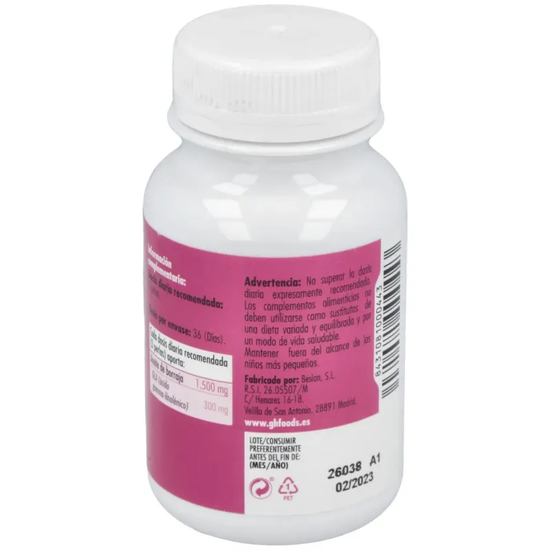 GHF Borraja 510 mg 110 Perlas | Farmacia Barata