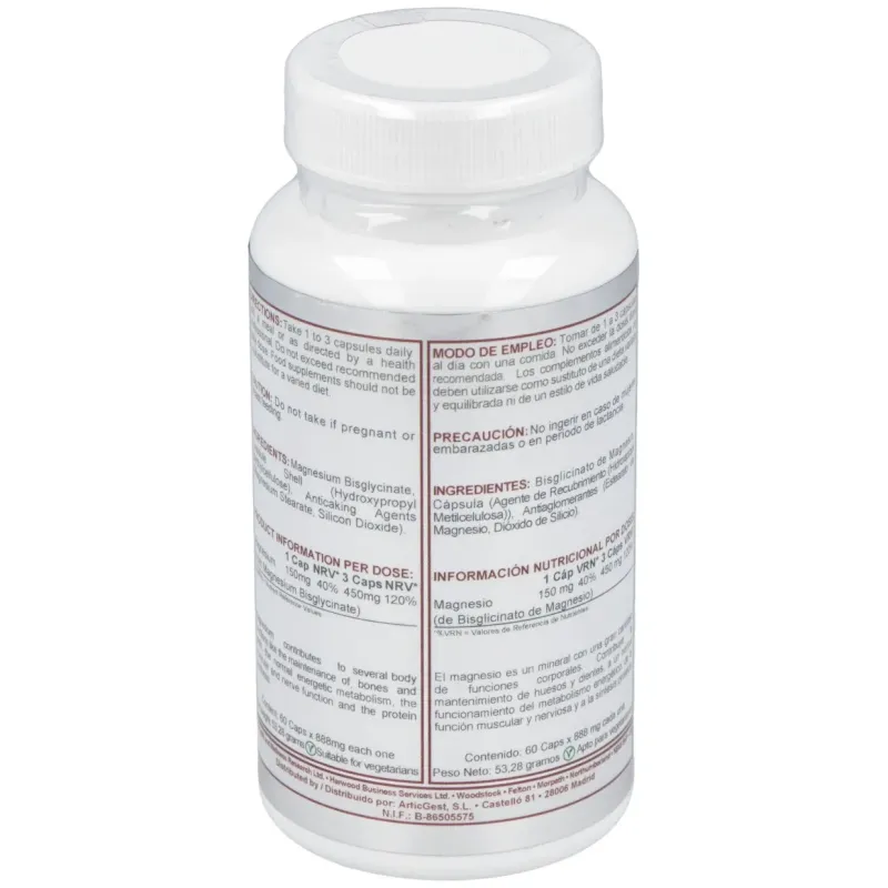 Airbiotic Magnesio Bisglicinato 150 mg 60 Cápsulas | Farmacia Barata Airbiotic Magnesio Bisglicinato 150 mg 60 Cápsulas | Farmacia Barata