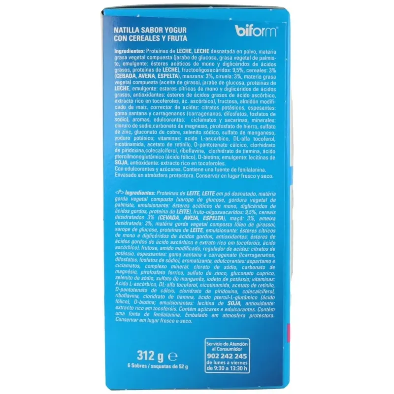 Biform Natillas Yogur Cereales 6 sobres Dietisa | Farmacia Barata Biform Natillas Yogur Cereales 6 sobres Dietisa | Farmacia Barata