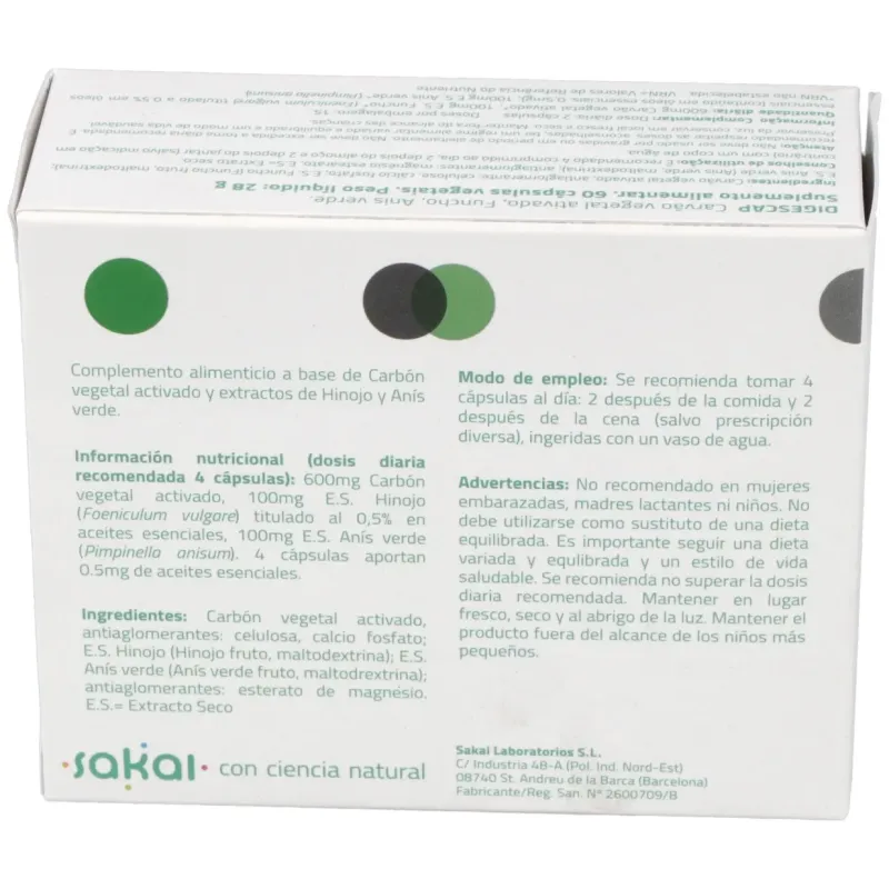 Sakai Digescap 60 Cápsulas | Farmacia Barata