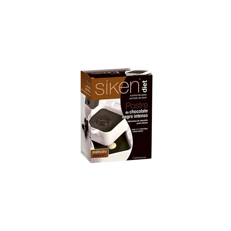 SIKEN DIET POSTRE DE CHOCOLATE NEGRO INTENSO 25 G 7 SOBRES