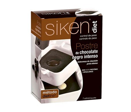 SIKEN DIET POSTRE DE CHOCOLATE NEGRO INTENSO 25 G 7 SOBRES