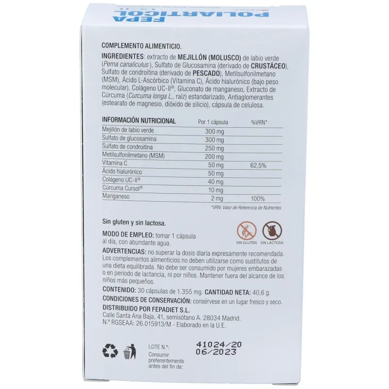 Fepa Poliarticol UC-II 30 cápsulas | Farmacia Barata Fepa Poliarticol UC-II 30 cápsulas | Farmacia Barata