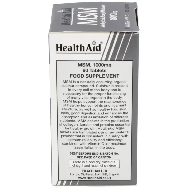 Health Aid MSM Metilsulfonilmetano | Farmacia Barata Health Aid MSM Metilsulfonilmetano | Farmacia Barata