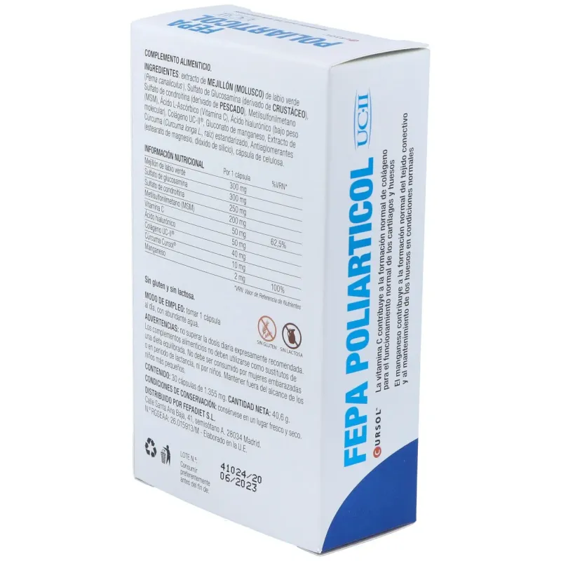 Fepa Poliarticol UC-II 30 cápsulas | Farmacia Barata Fepa Poliarticol UC-II 30 cápsulas | Farmacia Barata