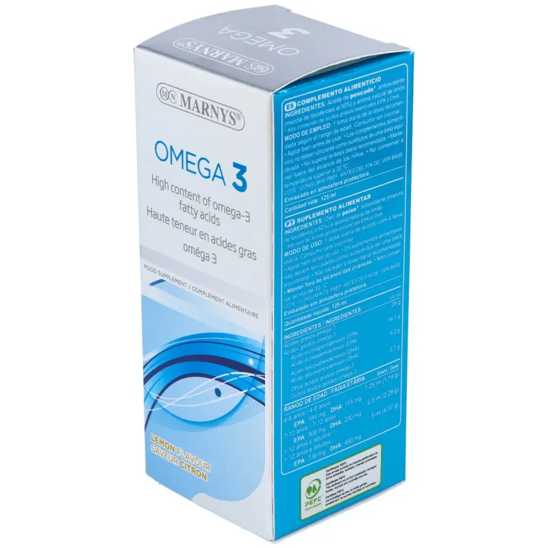 Marnys Omega 3 Marino Sabor Limón 125 ml | Farmacia Barata