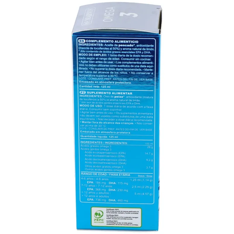 Marnys Omega 3 Marino Sabor Limón 125 ml | Farmacia Barata