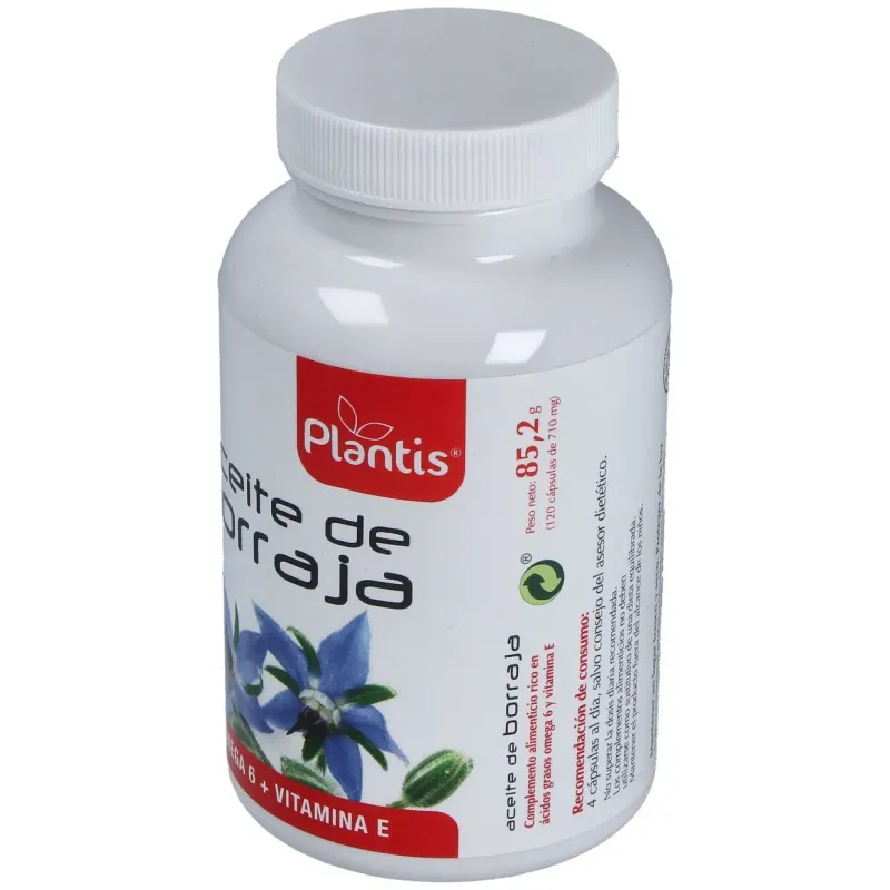 Aceite de Borraja 120 Cápsulas Plantis | Farmacia Barata Aceite de Borraja 120 Cápsulas Plantis | Farmacia Barata