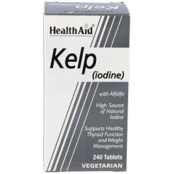 Health Aid Kelp Noruego (Iodine), 240 comprimidos de 300 mg.
