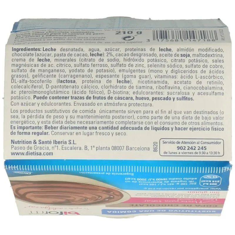 Dietisa Biform Copa Chocolate 210 g | Farmacia Barata