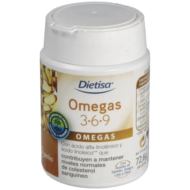 Omega 3-6-9 60 perlas 1g | Farmacia Barata Omega 3-6-9 60 perlas 1g | Farmacia Barata