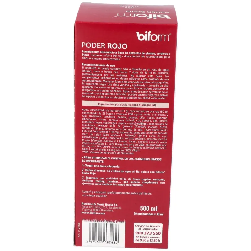 Biform Poder Rojo 500ml | Farmacia Barata Biform Poder Rojo 500ml | Farmacia Barata
