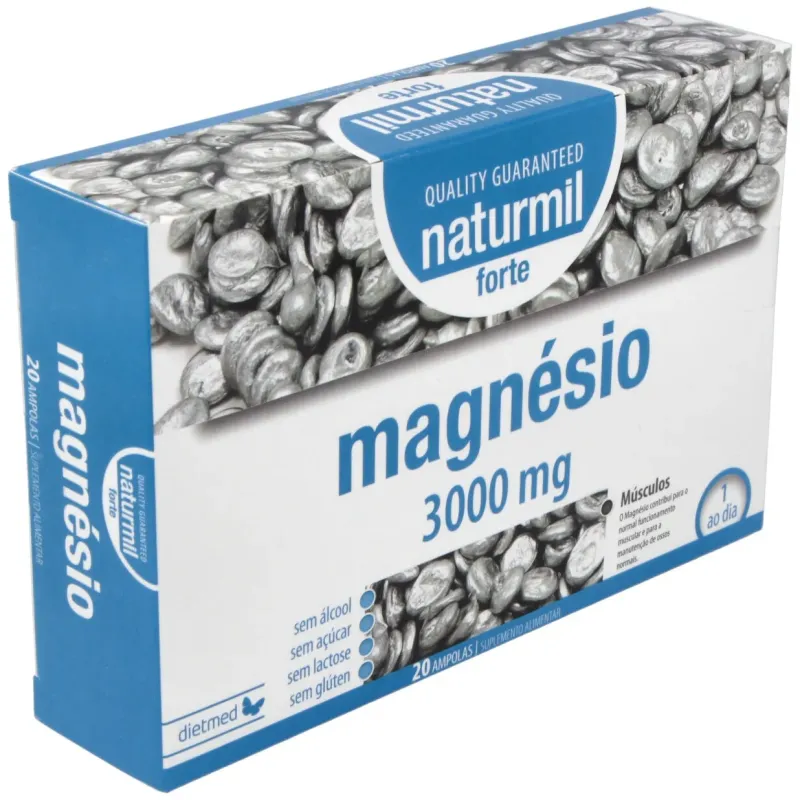 Naturmil Magnesio Forte 3000mg 20 ampollas | Farmacia Barata