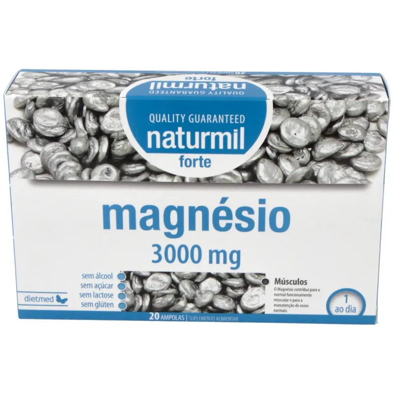Naturmil Magnesio Forte 3000mg 20 ampollas | Farmacia Barata