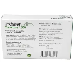 Lindaren Diet Carnitina-1200 20 Ampollas | Farmacia Barata