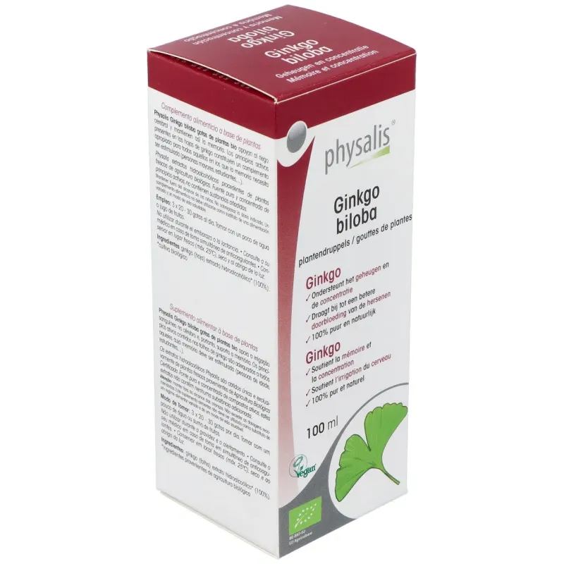 Extracto Ginkgo Biloba 100 ml Physalis | Farmacia Barata Extracto Ginkgo Biloba 100 ml Physalis | Farmacia Barata