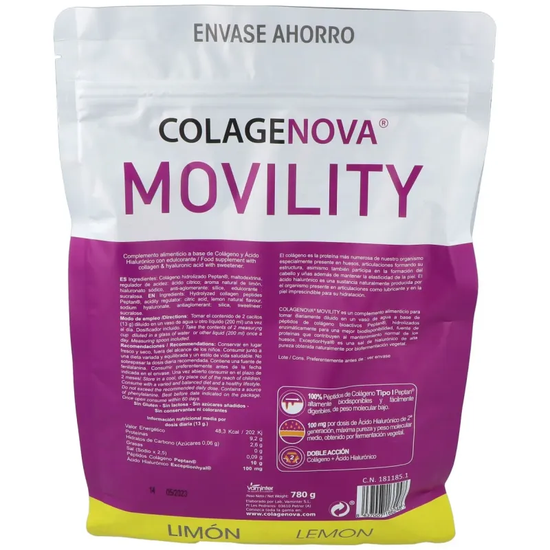 Colagenova Movility 780 gr Sabor Limón | Farmacia Barata