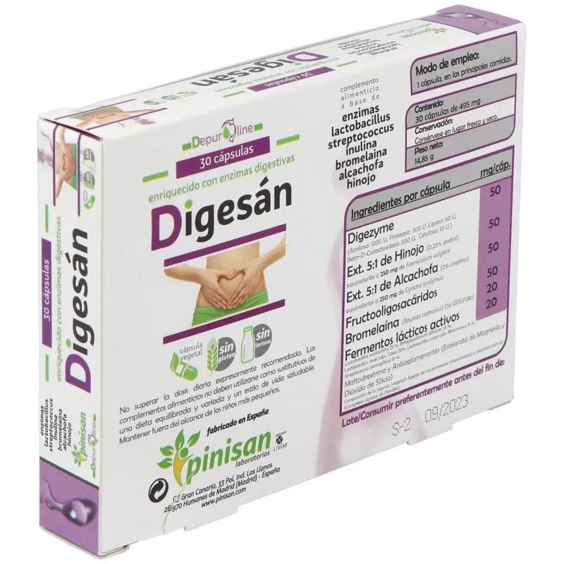 Pinisan Digesan 30 Cápsulas | Farmacia Barata