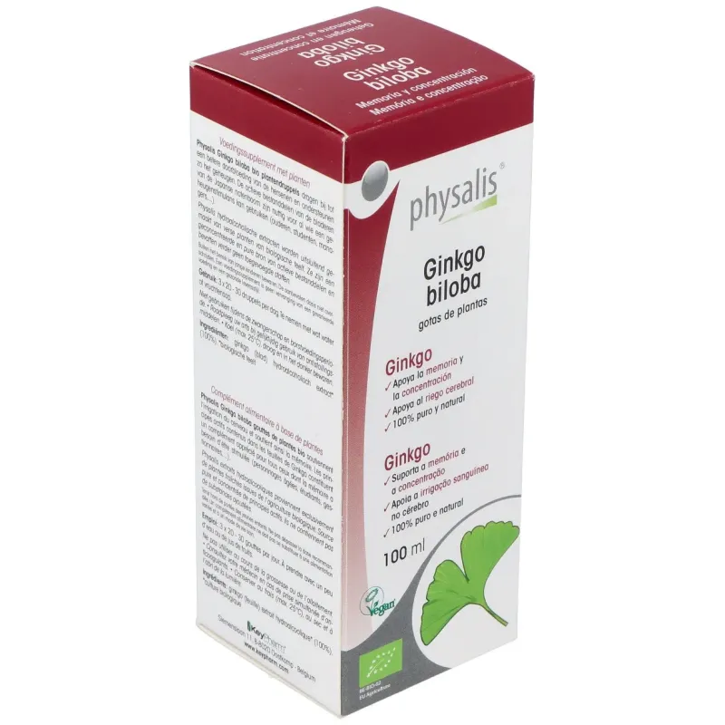 Extracto Ginkgo Biloba 100 ml Physalis | Farmacia Barata Extracto Ginkgo Biloba 100 ml Physalis | Farmacia Barata