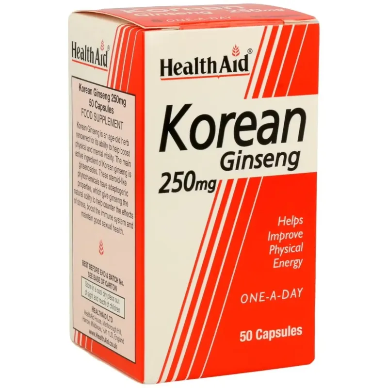 Health Aid Ginseng Coreano 50 Cápsulas | Farmacia Barata
