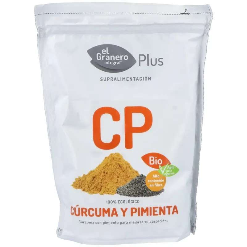 Cúrcuma y Pimienta Bio 200 g El Granero | Farmacia Barata Cúrcuma y Pimienta Bio 200 g El Granero | Farmacia Barata