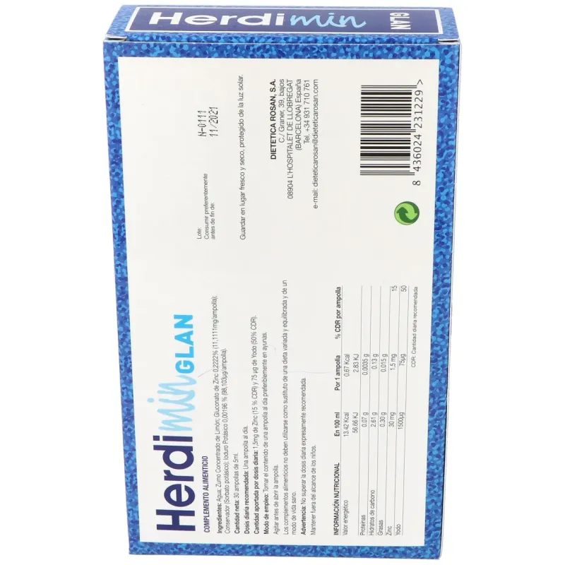 Herdimin Glan 30 Ampollas Herdibel | Farmacia Barata