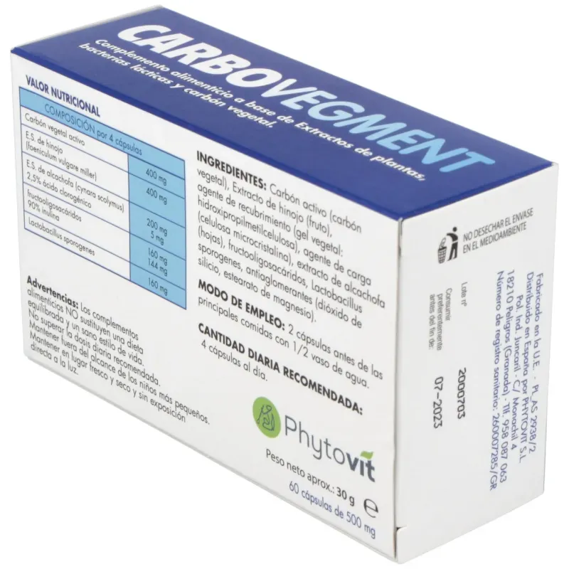 Carbovegment Cápsulas Winter 60 Cápsulas | Farmacia Barata