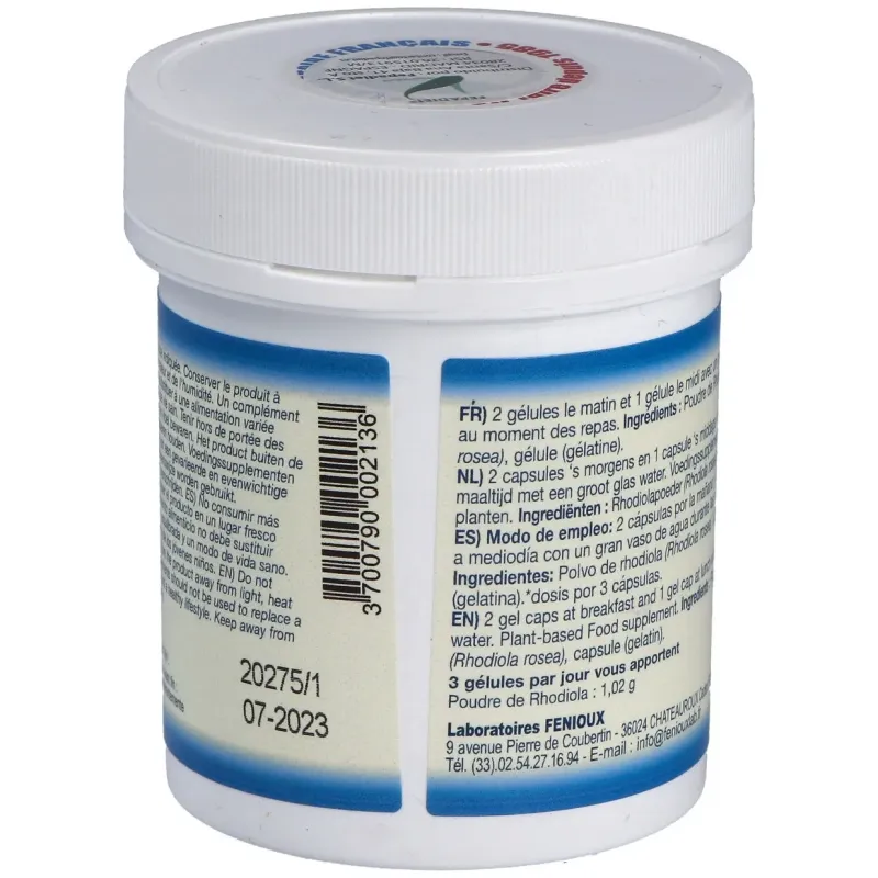 Fenioux Rhodiola 340 mg 90 Cápsulas | Farmacia Barata Fenioux Rhodiola 340 mg 90 Cápsulas | Farmacia Barata