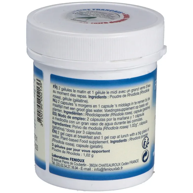 Fenioux Rhodiola 340 mg 90 Cápsulas | Farmacia Barata Fenioux Rhodiola 340 mg 90 Cápsulas | Farmacia Barata