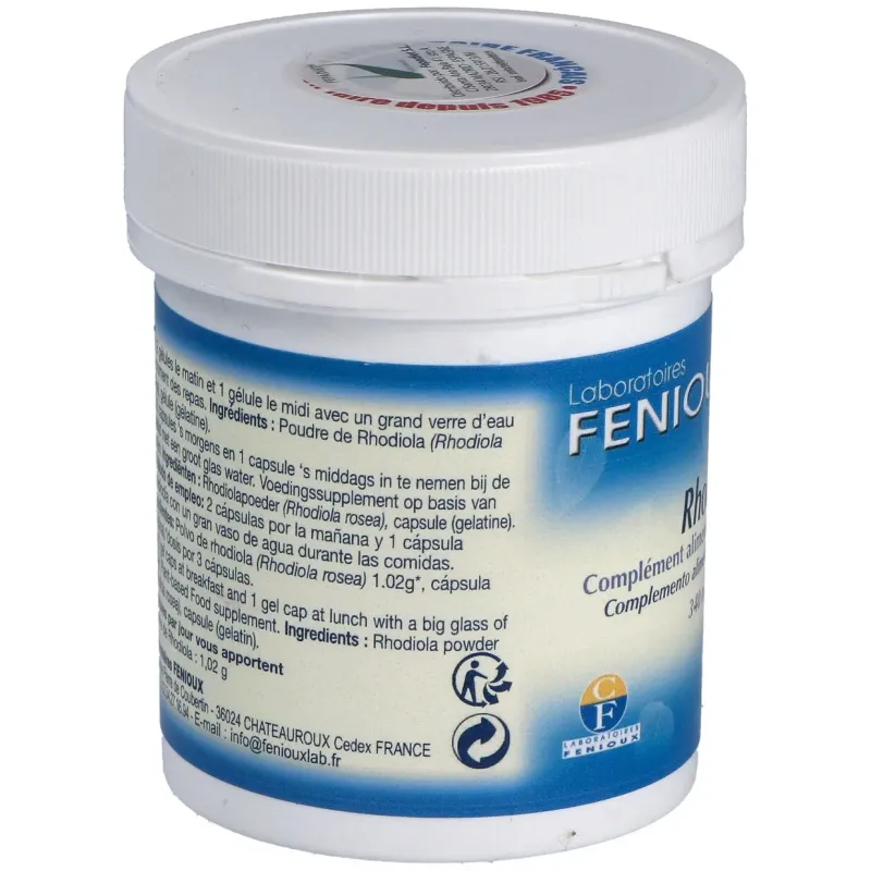 Fenioux Rhodiola 340 mg 90 Cápsulas | Farmacia Barata Fenioux Rhodiola 340 mg 90 Cápsulas | Farmacia Barata
