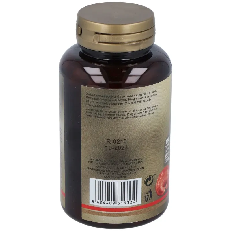 Reishi + Acerola 110 Cápsulas Plantapol | Farmacia Barata Reishi + Acerola 110 Cápsulas Plantapol | Farmacia Barata