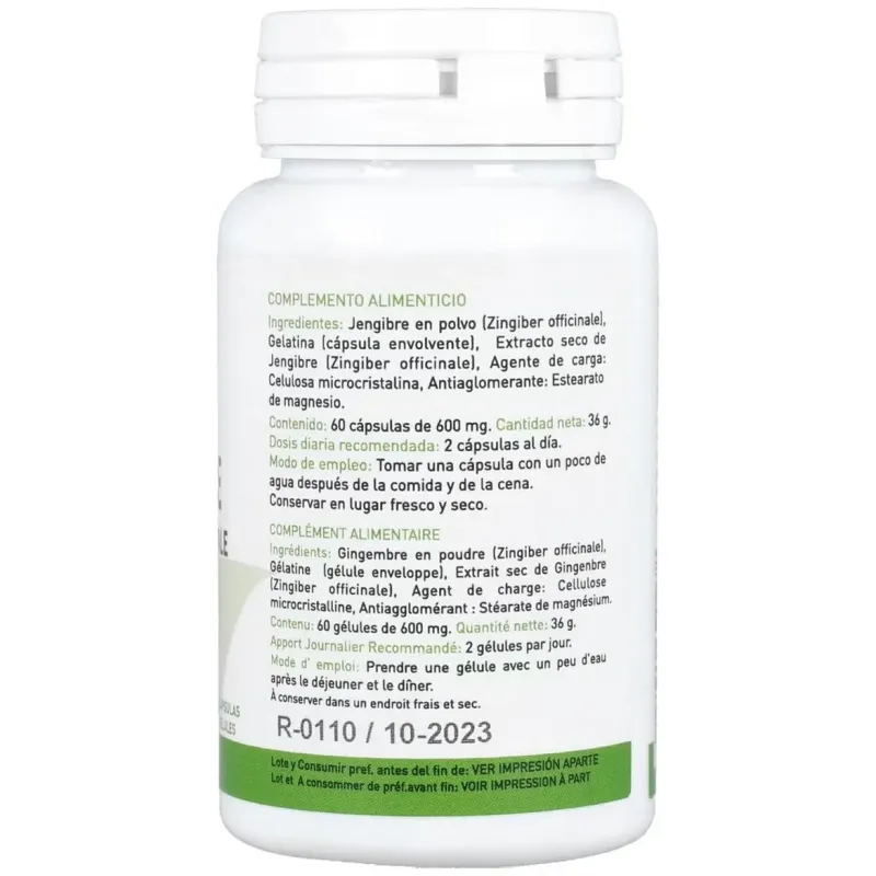 Jengibre 600 mg 60 Cápsulas Plantapol | Farmacia Barata Jengibre 600 mg 60 Cápsulas Plantapol | Farmacia Barata