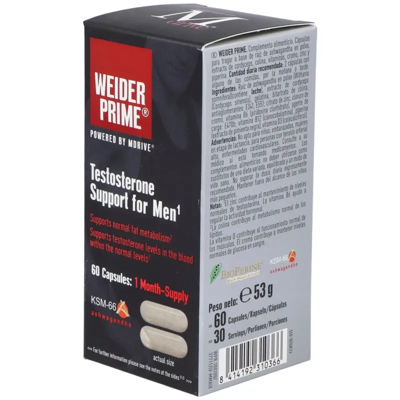 Weider Prime Testosterona Hombre 60 Cápsulas | Farmacia Barata Weider Prime Testosterona Hombre 60 Cápsulas | Farmacia Barata