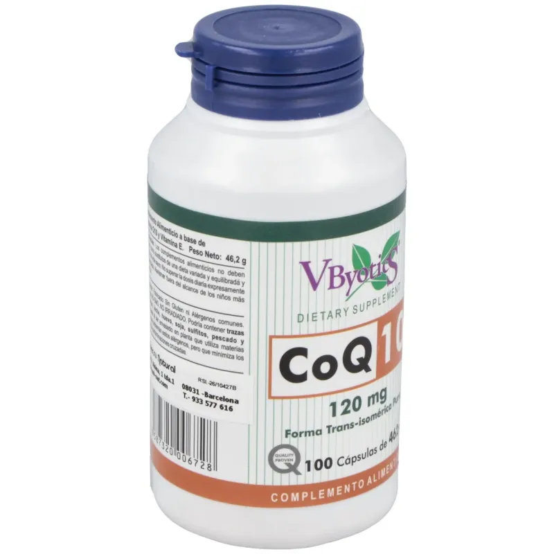 Vbyotics Coenzima Q10 120 mg 100 Cápsulas | Farmacia Barata Vbyotics Coenzima Q10 120 mg 100 Cápsulas | Farmacia Barata