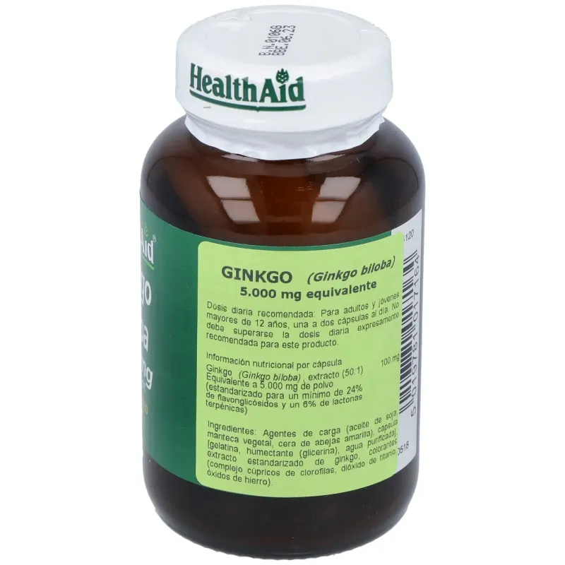 Health Aid Ginkgo Biloba 5000 mg | Farmacia Barata Health Aid Ginkgo Biloba 5000 mg | Farmacia Barata