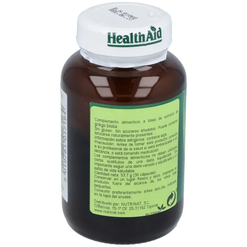 Health Aid Ginkgo Biloba 5000 mg | Farmacia Barata Health Aid Ginkgo Biloba 5000 mg | Farmacia Barata