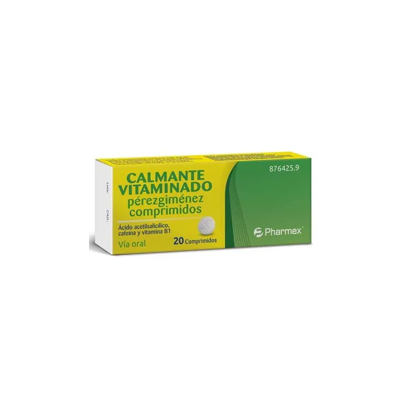 Calmante Vitaminado Perezgimenez, 20 comprimidos. Calmante Vitaminado Perezgimenez, 20 comprimidos.