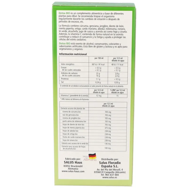 Detox Bio Jarabe Salus | Farmacia Barata