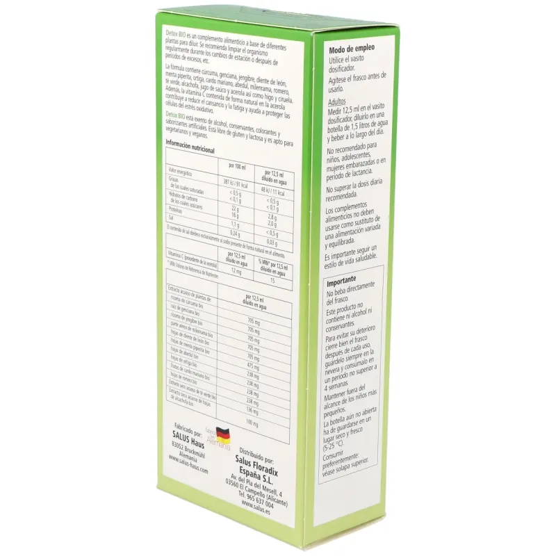 Detox Bio Jarabe Salus | Farmacia Barata