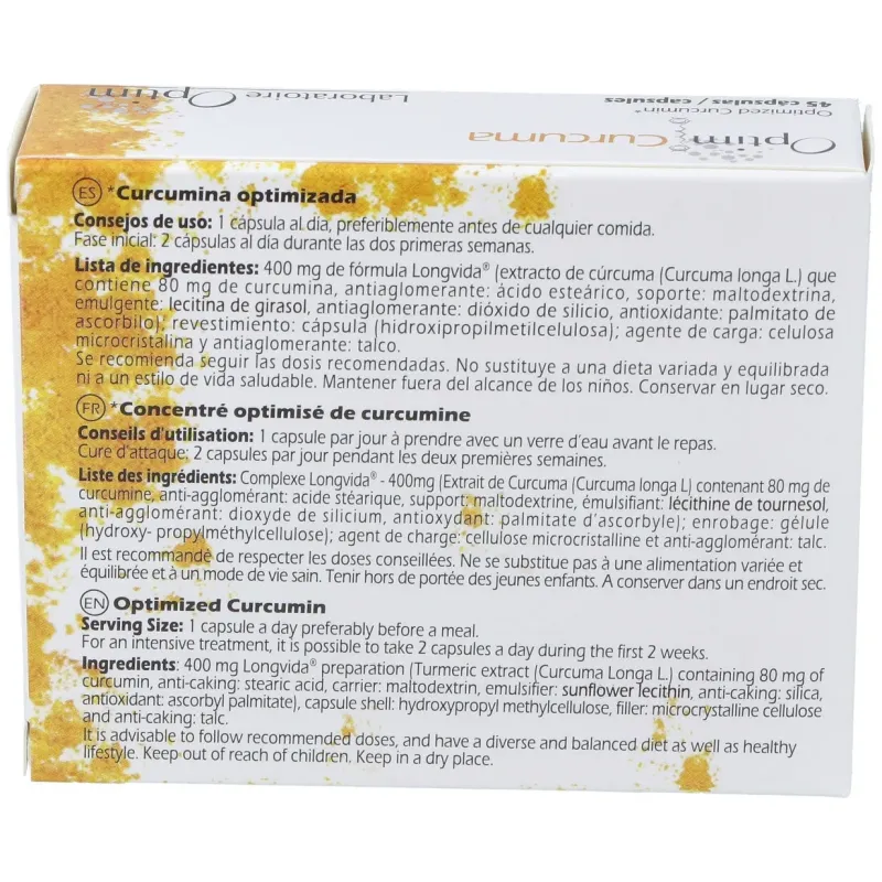 Optim Laboratoire Curcuma 45 Cápsulas | Farmacia Barata Optim Laboratoire Curcuma 45 Cápsulas | Farmacia Barata