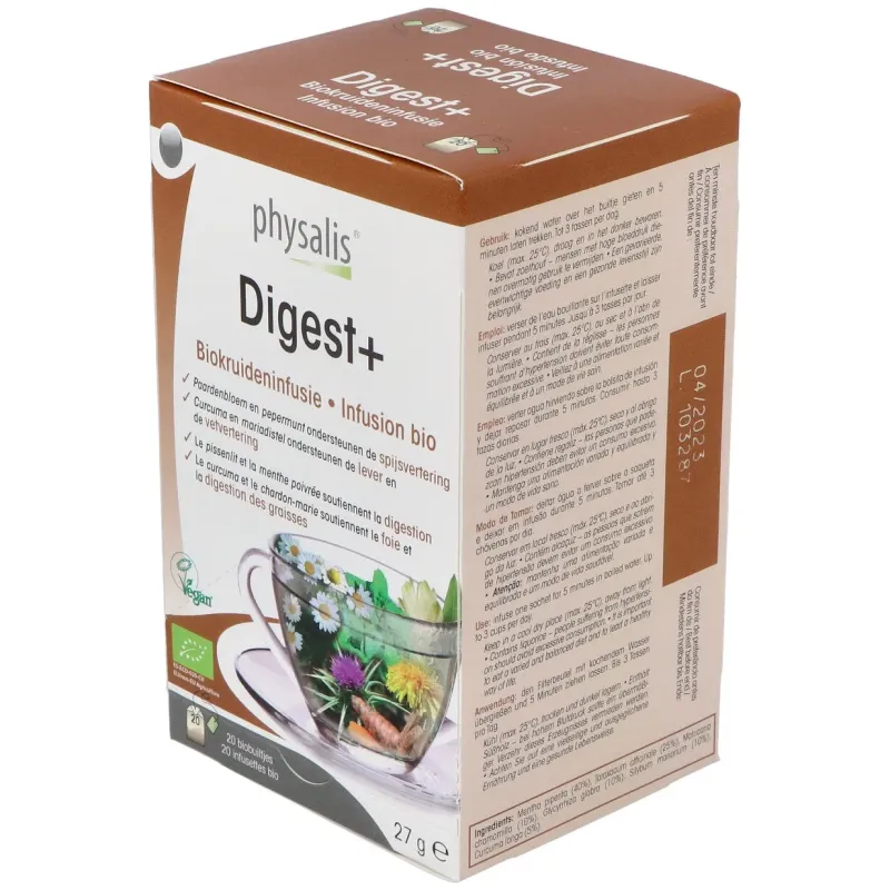Physalis Digest+ Infusión 20 filtros Bio | Farmacia Barata