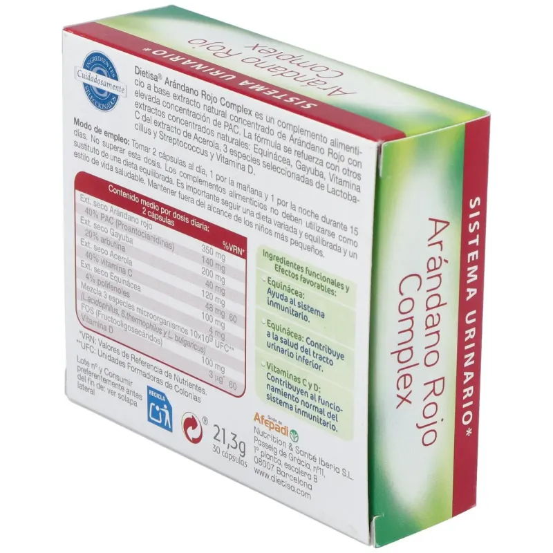 Dietisa Arándano Rojo Complex 30 cápsulas | Farmacia Barata