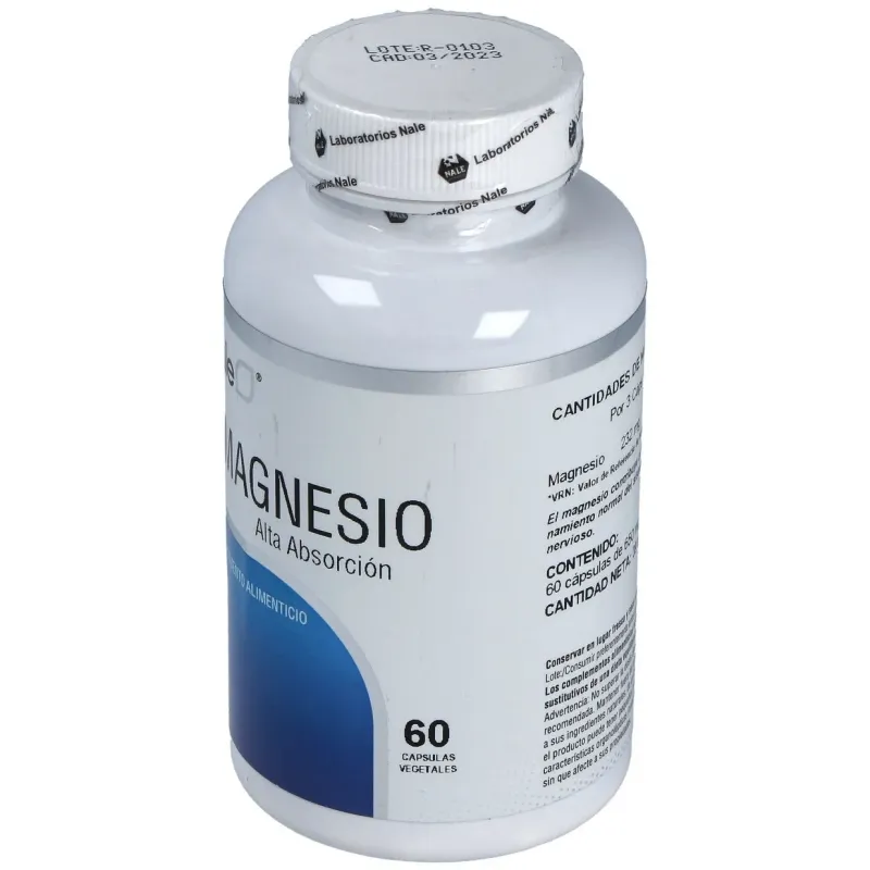 Nale Magnesio Alta Absorción 60 Cápsulas | Farmacia Barata Nale Magnesio Alta Absorción 60 Cápsulas | Farmacia Barata