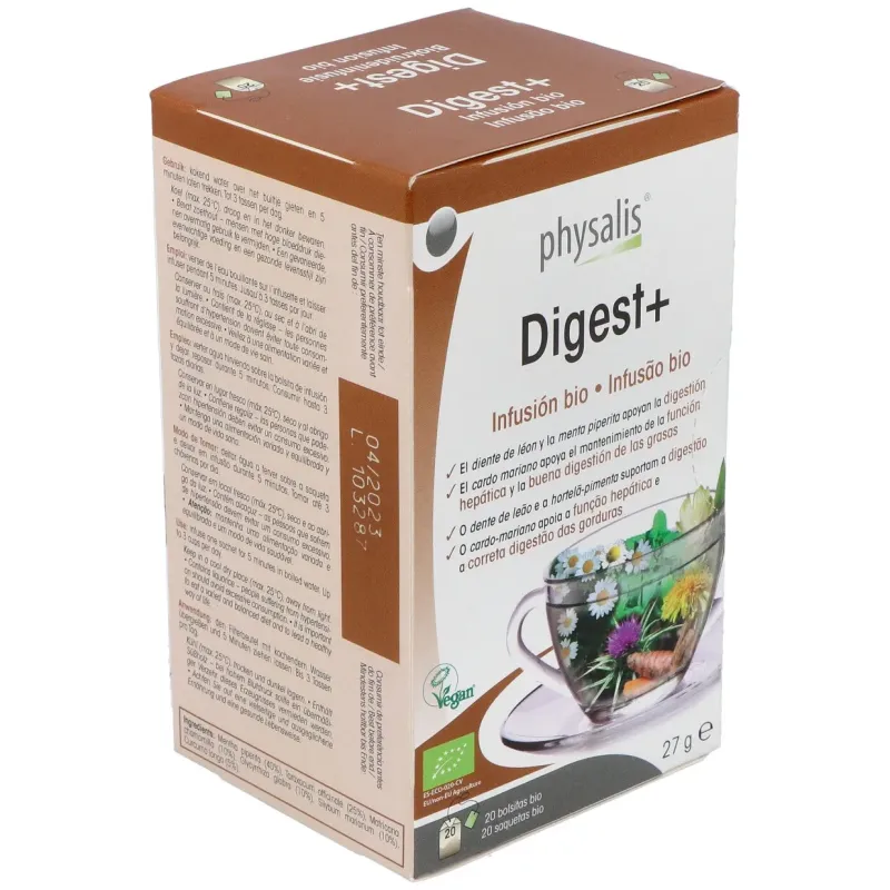 Physalis Digest+ Infusión 20 filtros Bio | Farmacia Barata