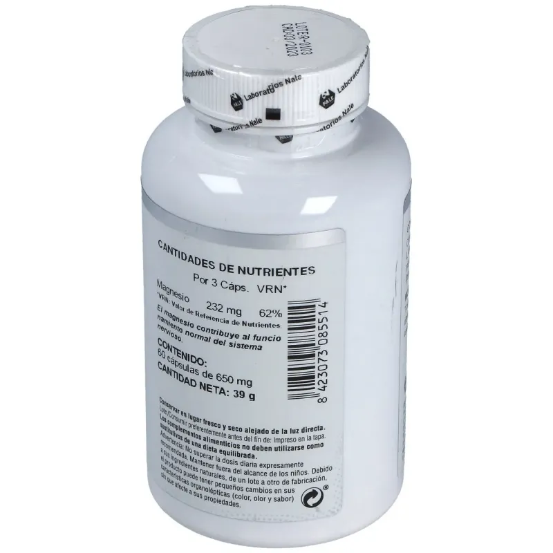 Nale Magnesio Alta Absorción 60 Cápsulas | Farmacia Barata Nale Magnesio Alta Absorción 60 Cápsulas | Farmacia Barata