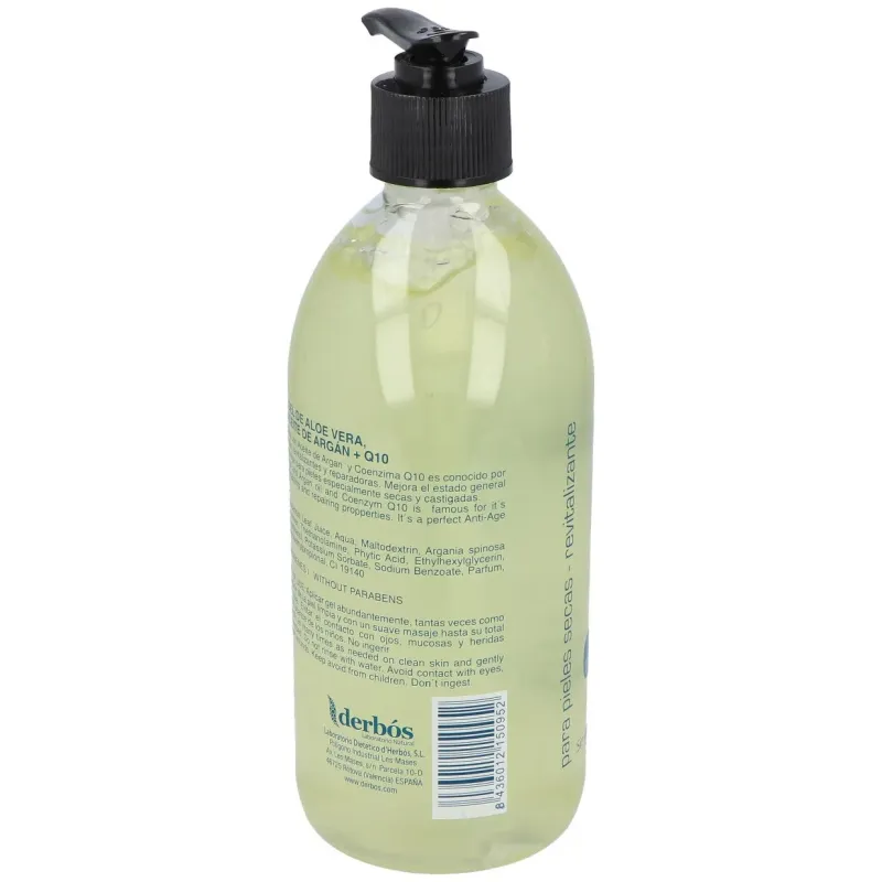 Gel Aloe Vera Con Argán y Q10 DERBOS | Farmacia Barata Gel Aloe Vera Con Argán y Q10 DERBOS | Farmacia Barata