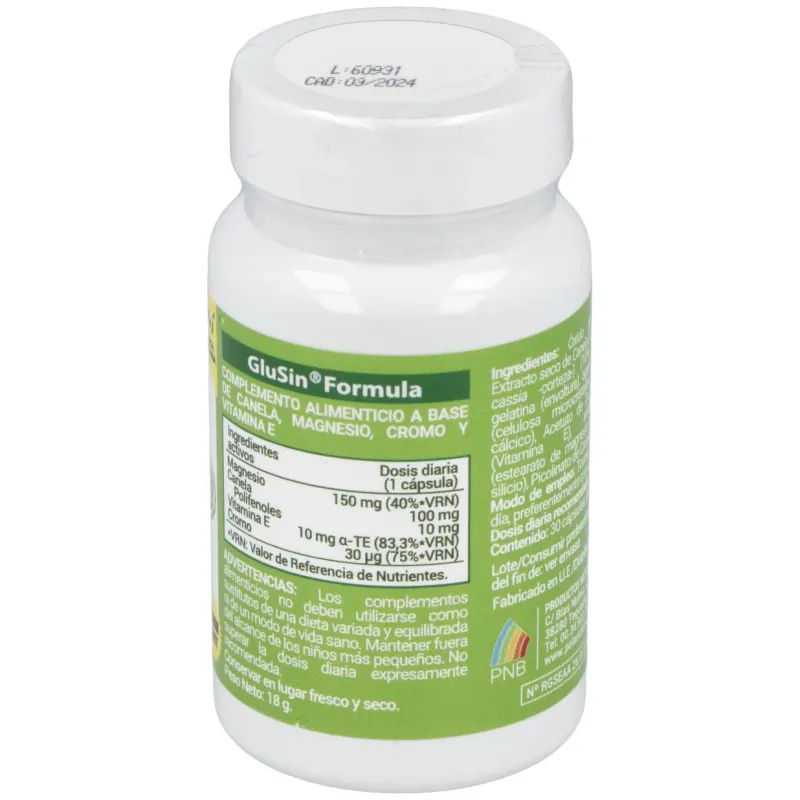 GluSin Canela + Magnesio 600 mg | Farmacia Barata GluSin Canela + Magnesio 600 mg | Farmacia Barata